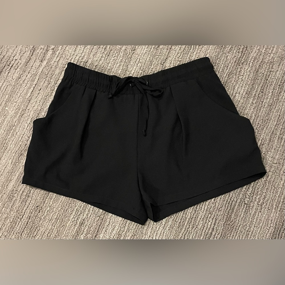 Sanctuary black shorts with drawstring.